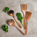 Set di Utensili da Cucina Elara Haus - Strumenti da Cucina Eco-Friendly in Teak Fatti a Mano