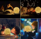 Elara Haus Lampada LED Luna - Luce Notturna Ricaricabile Senza Fili, 16 Colori e Telecomando