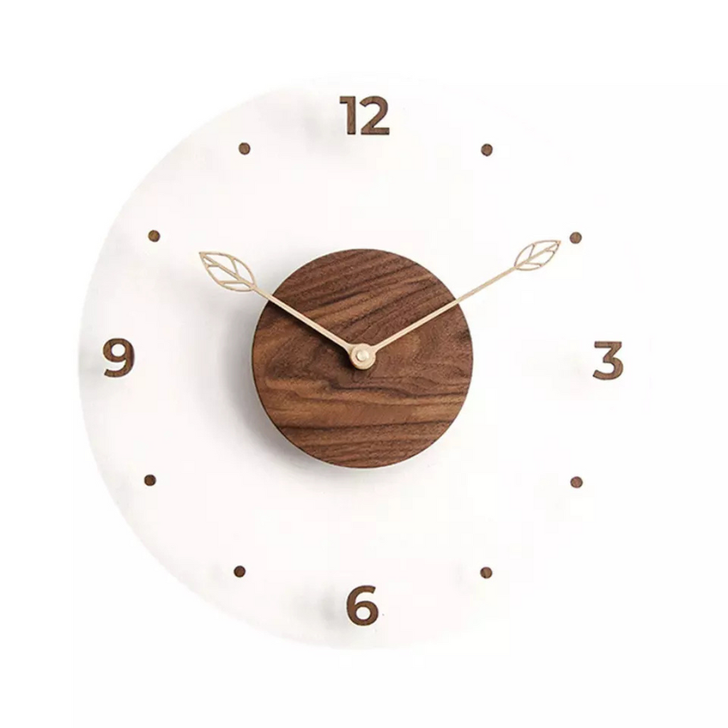 Orologio da Parete di Lusso in Acrilico Elara Haus con Centro in Legno