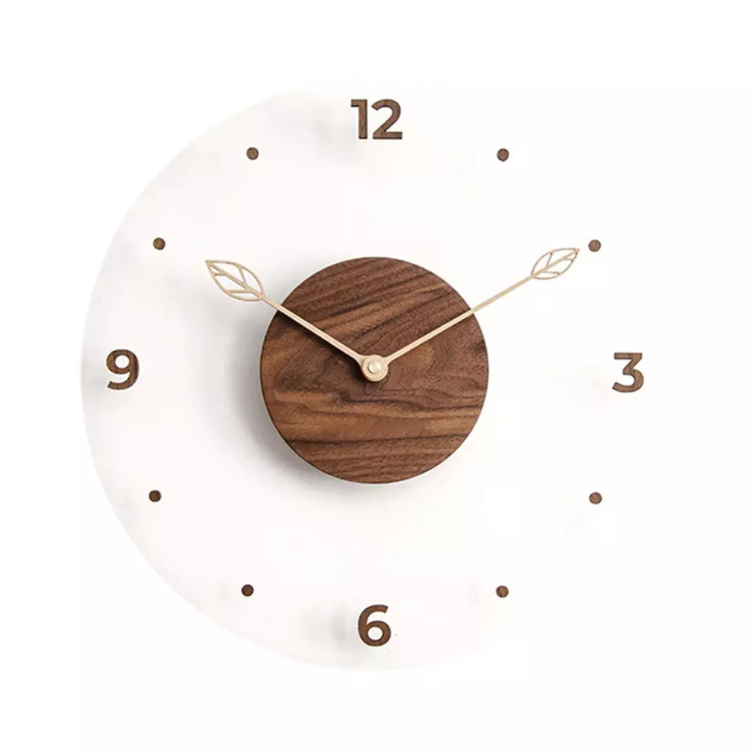 Orologio da Parete di Lusso in Acrilico Elara Haus con Centro in Legno