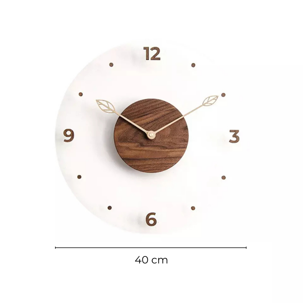 Orologio da Parete di Lusso in Acrilico Elara Haus con Centro in Legno