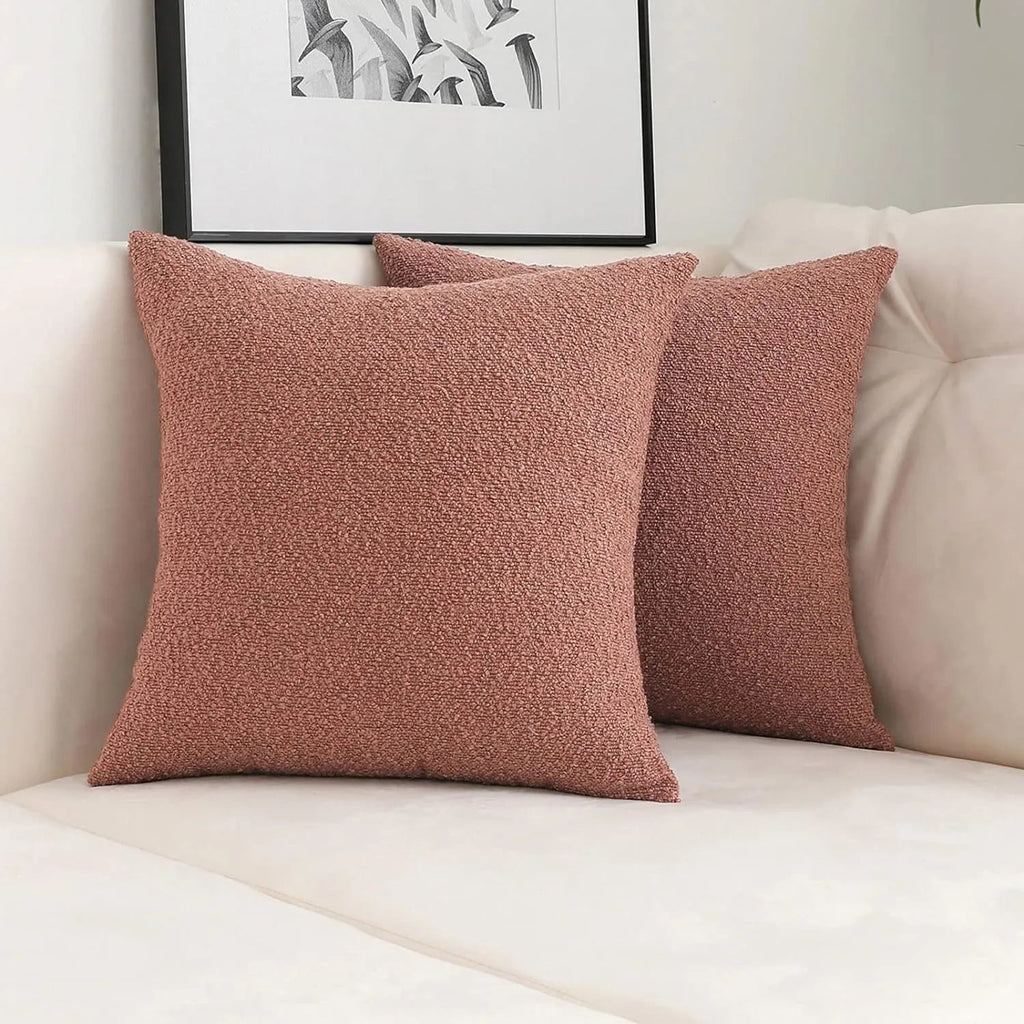 Elara Haus Copertura Decorativa per Cuscino in Bouclé di Lusso