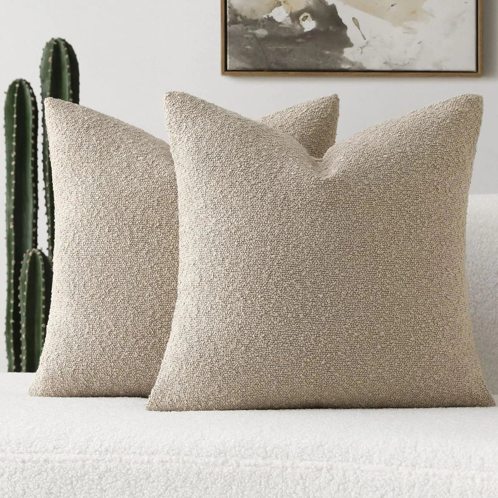 Elara Haus Copertura Decorativa per Cuscino in Bouclé di Lusso