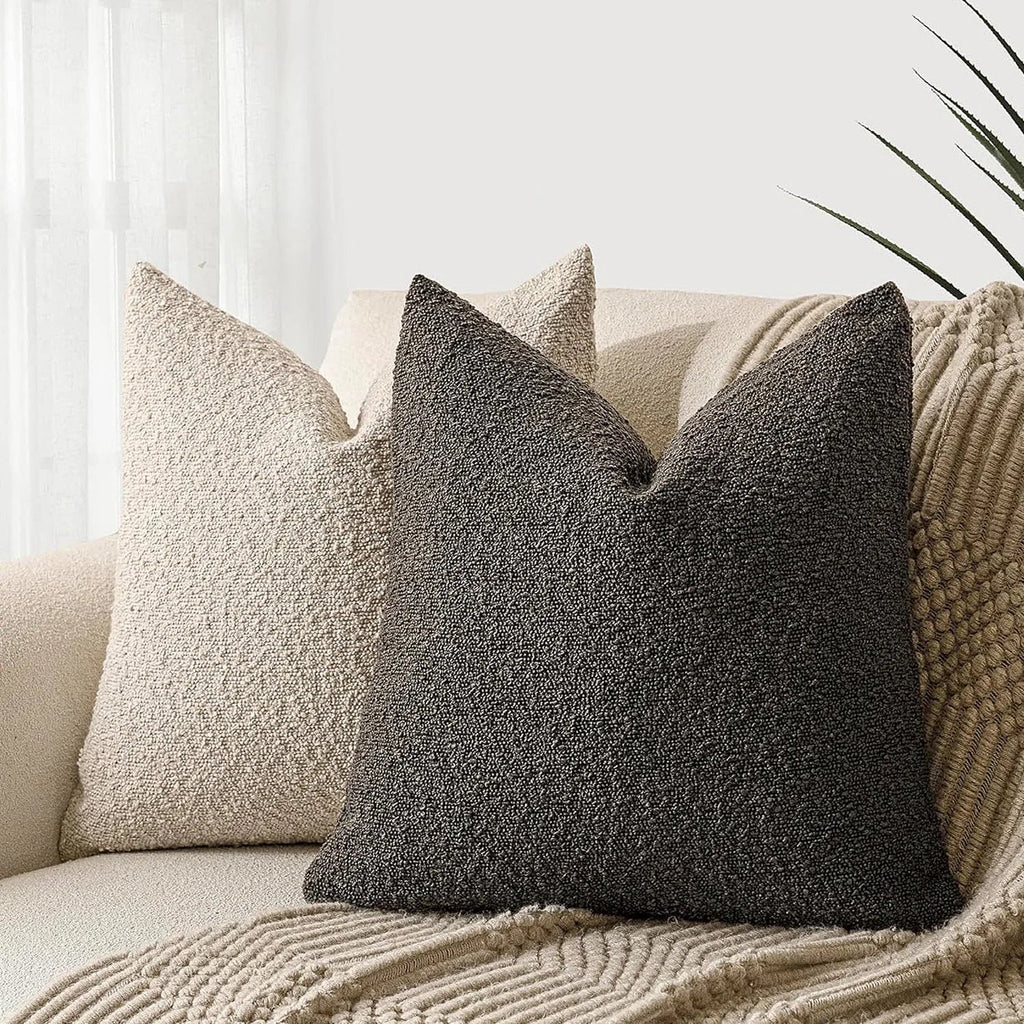Elara Haus Copertura Decorativa per Cuscino in Bouclé di Lusso