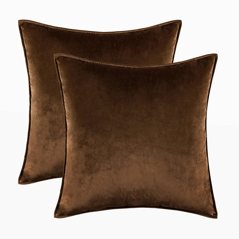 Set di Fodere per Cuscini Decorativi in Velluto di Lusso Elara Haus con Piping Su Misura