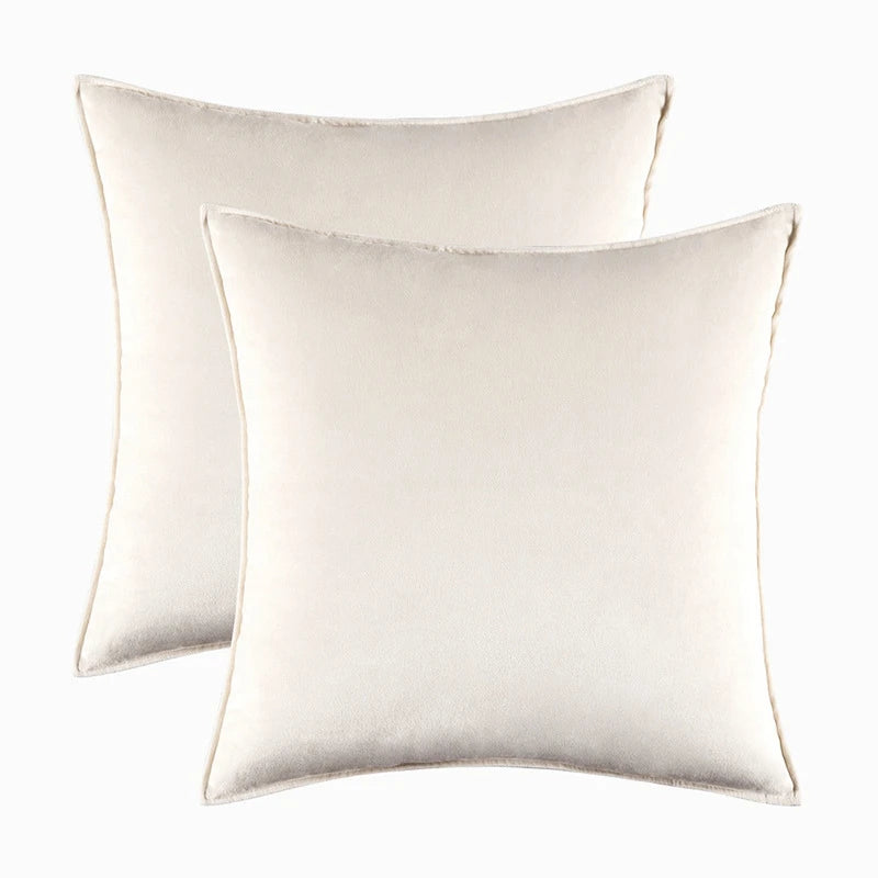 Set di Fodere per Cuscini Decorativi in Velluto di Lusso Elara Haus con Piping Su Misura