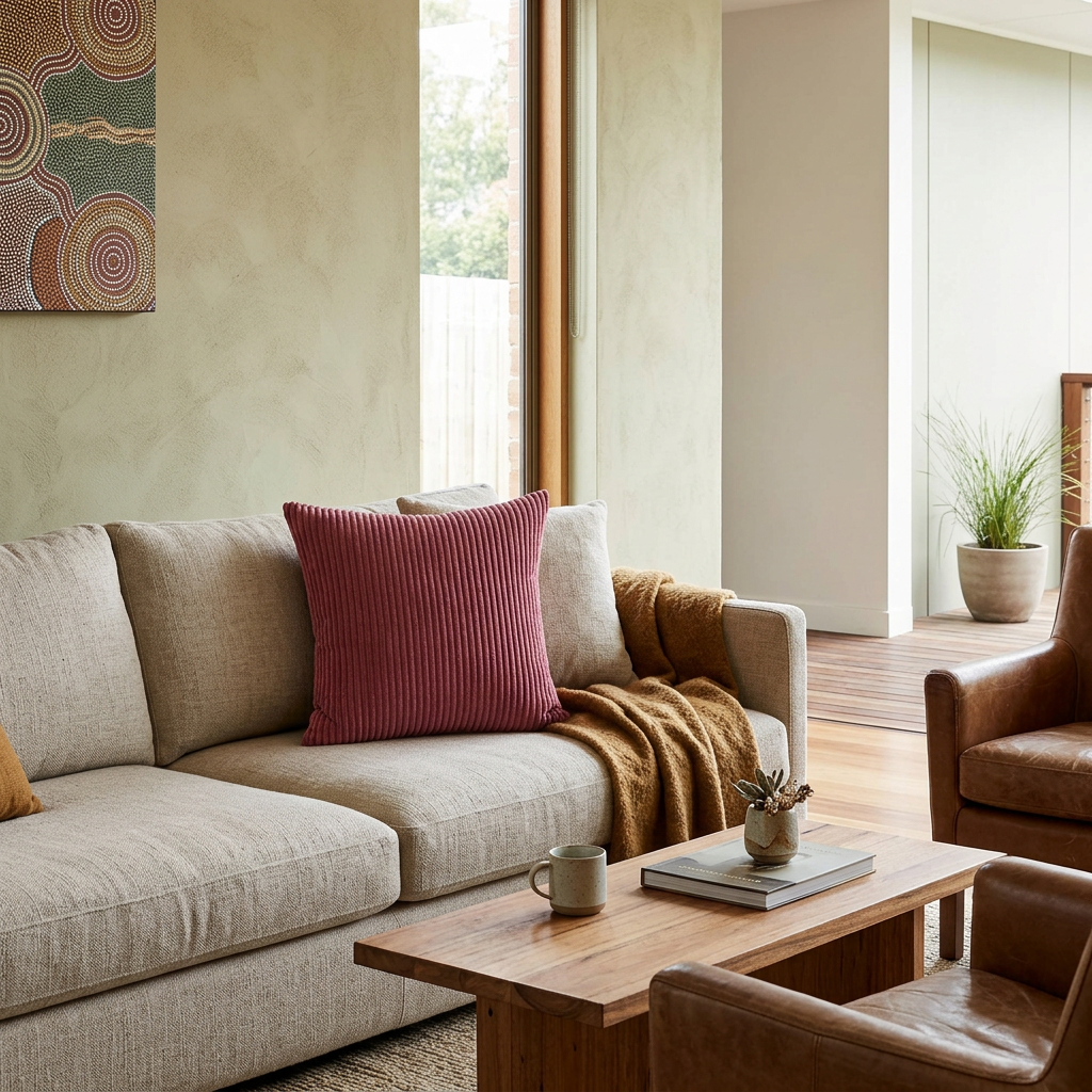 Elara Haus Copertura Decorativa in Velluto a Coste Larghe Striata di Lusso