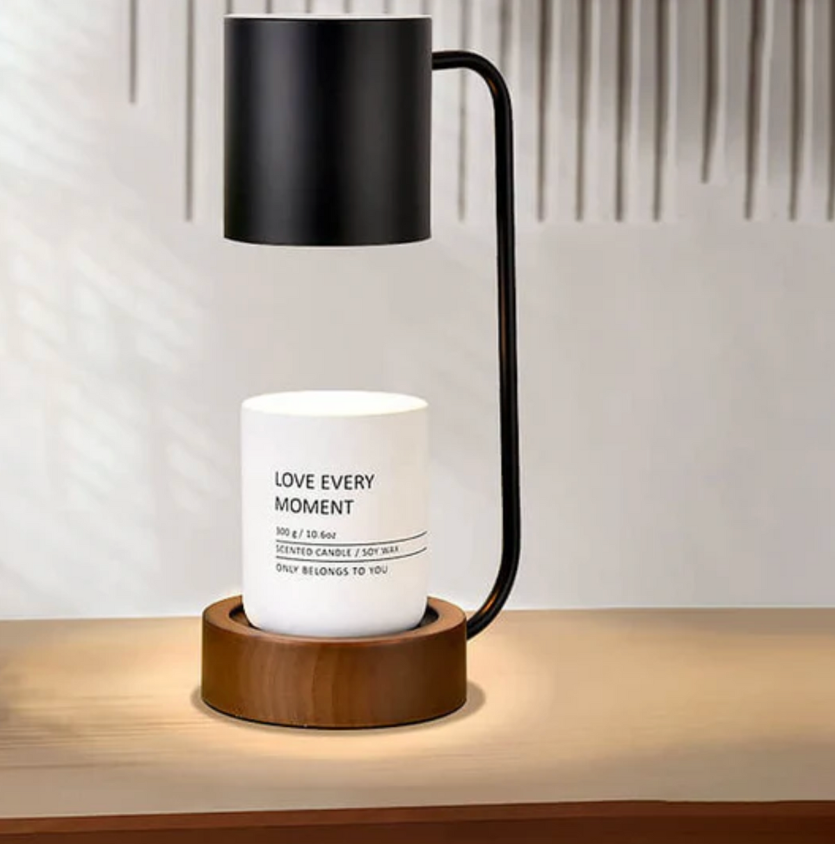 Lampada Riscaldante Elettrica Minimalista Elara Haus con Base in Legno