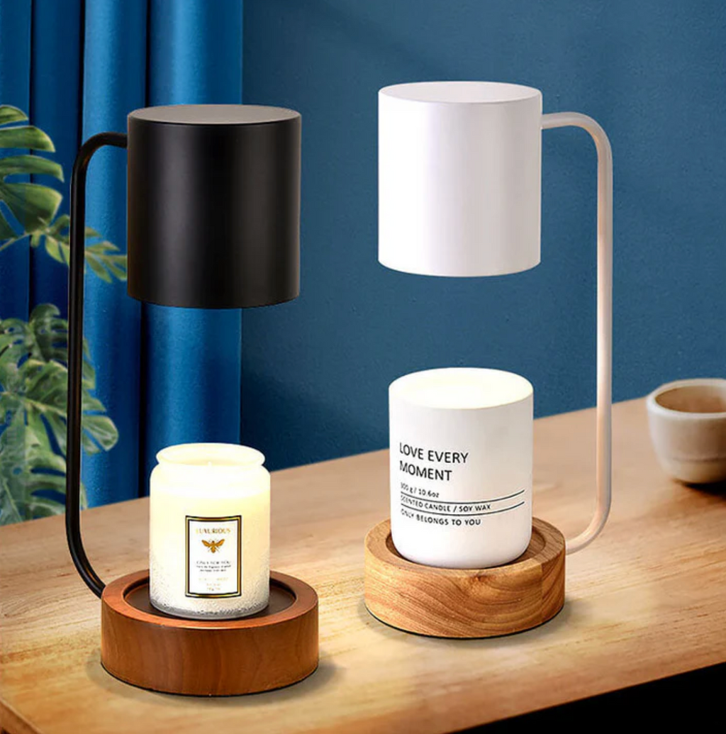 Lampada Riscaldante Elettrica Minimalista Elara Haus con Base in Legno