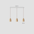 Elara Haus Lampada a Sospensione Minimalista in Legno a Forma di Cono