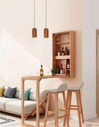 Elara Haus Lampada a Sospensione Minimalista in Legno a Forma di Cono