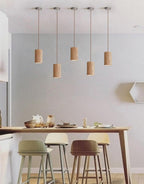 Elara Haus Lampada a Sospensione Minimalista in Legno a Forma di Cono
