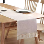 Elara Haus Modern Arid Slope – Runner da Tavola Minimalista in Fibra a Rilievo