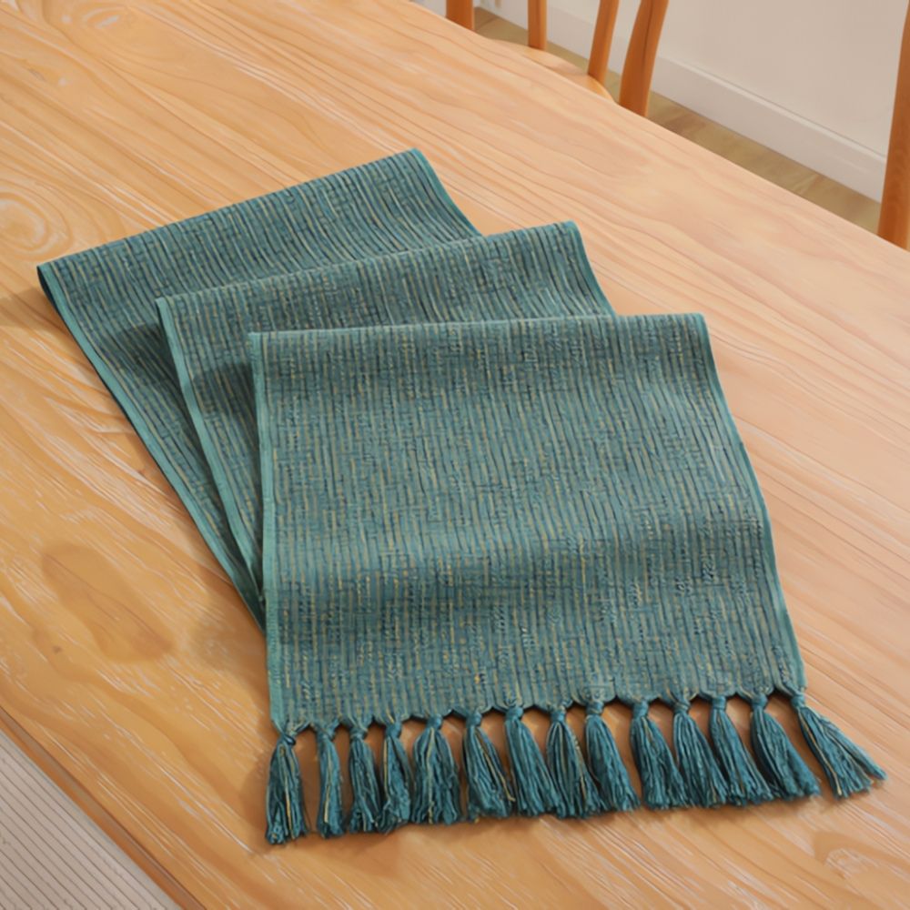 Elara Haus Modern Arid Slope – Runner da Tavola Minimalista in Fibra a Rilievo