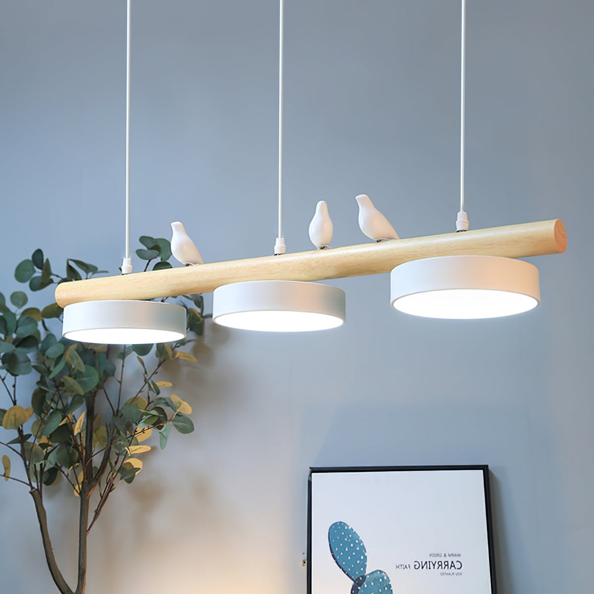 Elara Haus Modern Bird Suspension - Luce Decorativa Sienna