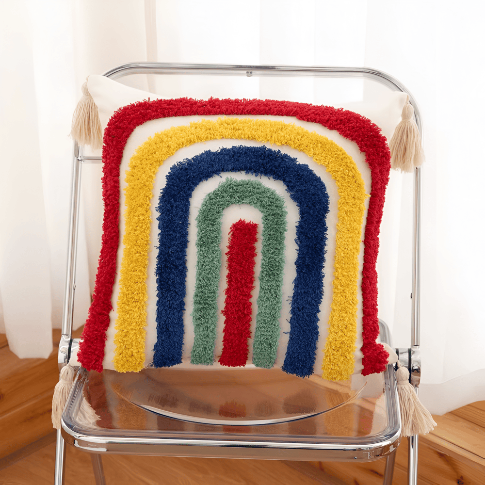 Elara Haus Modern Boho Copertura Accento a Quadri Tappezzata