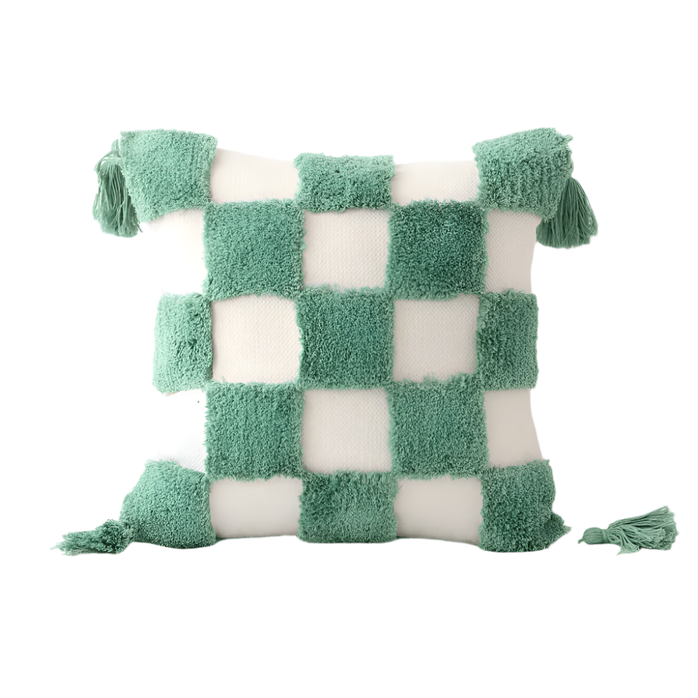 Elara Haus Modern Boho Copertura Accento a Quadri Tappezzata