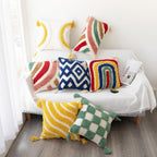 Elara Haus Modern Boho Copertura Accento a Quadri Tappezzata