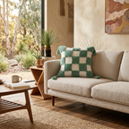 Elara Haus Modern Boho Copertura Accento a Quadri Tappezzata