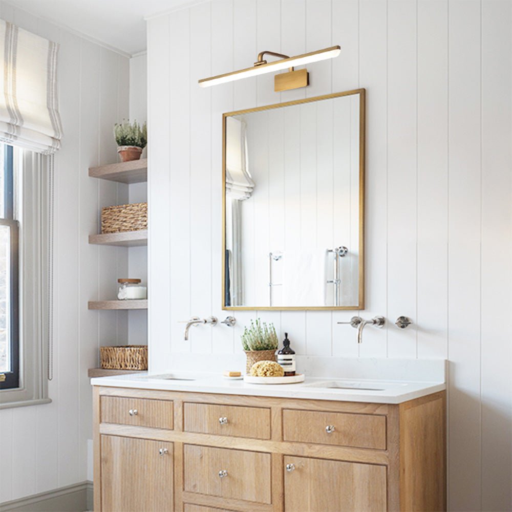 Elara Haus Moderno Lampadario LED Lineare in Ottone Spazzolato