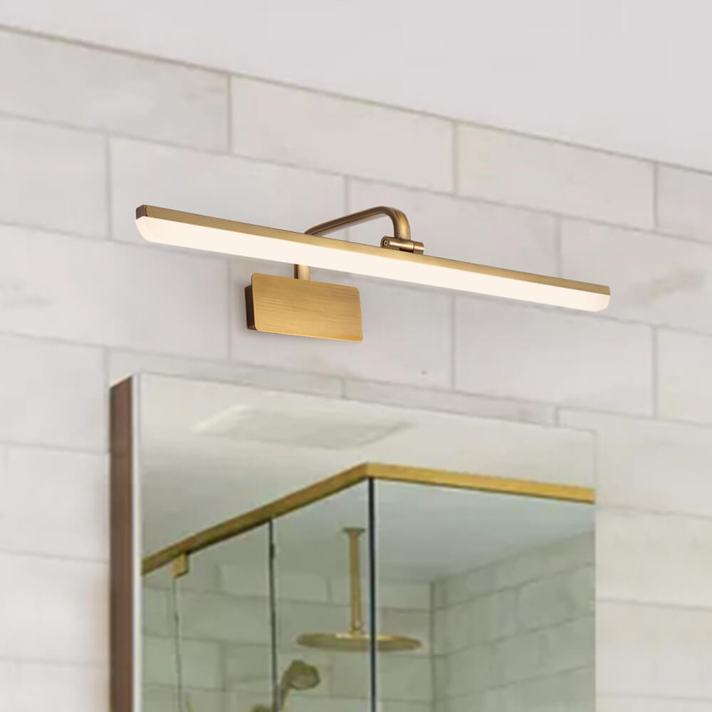 Elara Haus Moderno Lampadario LED Lineare in Ottone Spazzolato