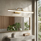 Elara Haus Moderno Lampadario LED Lineare in Ottone Spazzolato