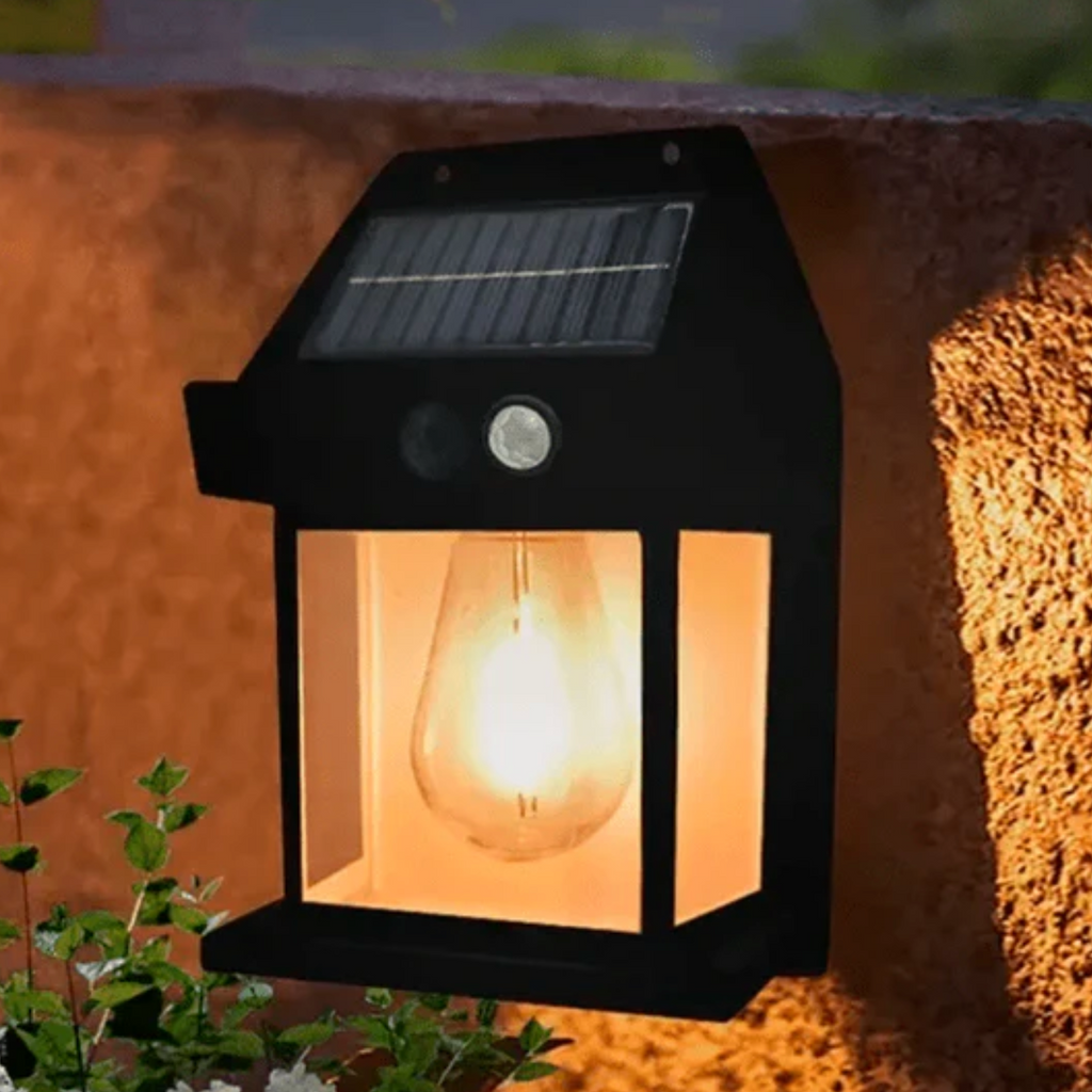 Elara Haus Applique da Esterno Solare Industriale Moderno con Sensore