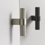 Maniglia per Mobili Elara Haus in Ottone Massiccio Moderno con Finitura Rigata