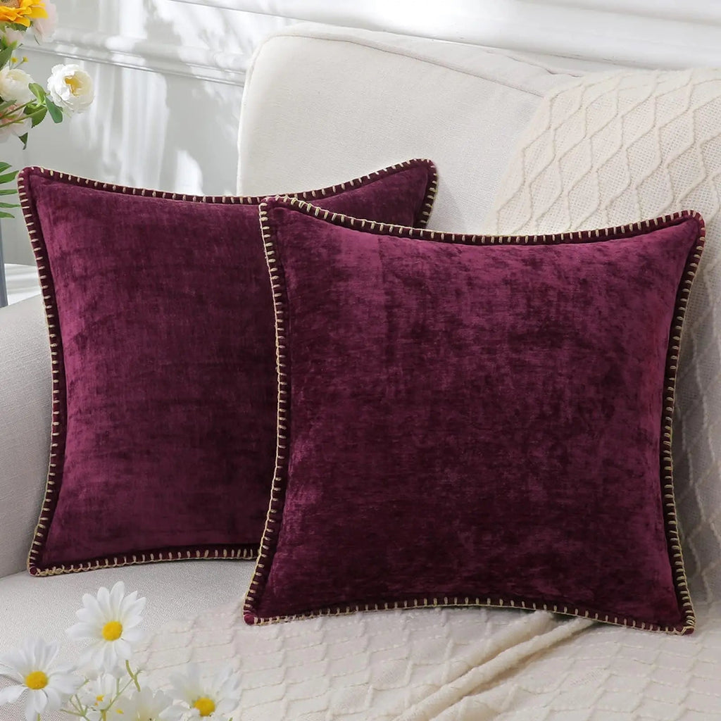 Elara Haus Moderno Coprisedile Quadrato in Chenille Testurizzato Ispirato allo Stile Scandi
