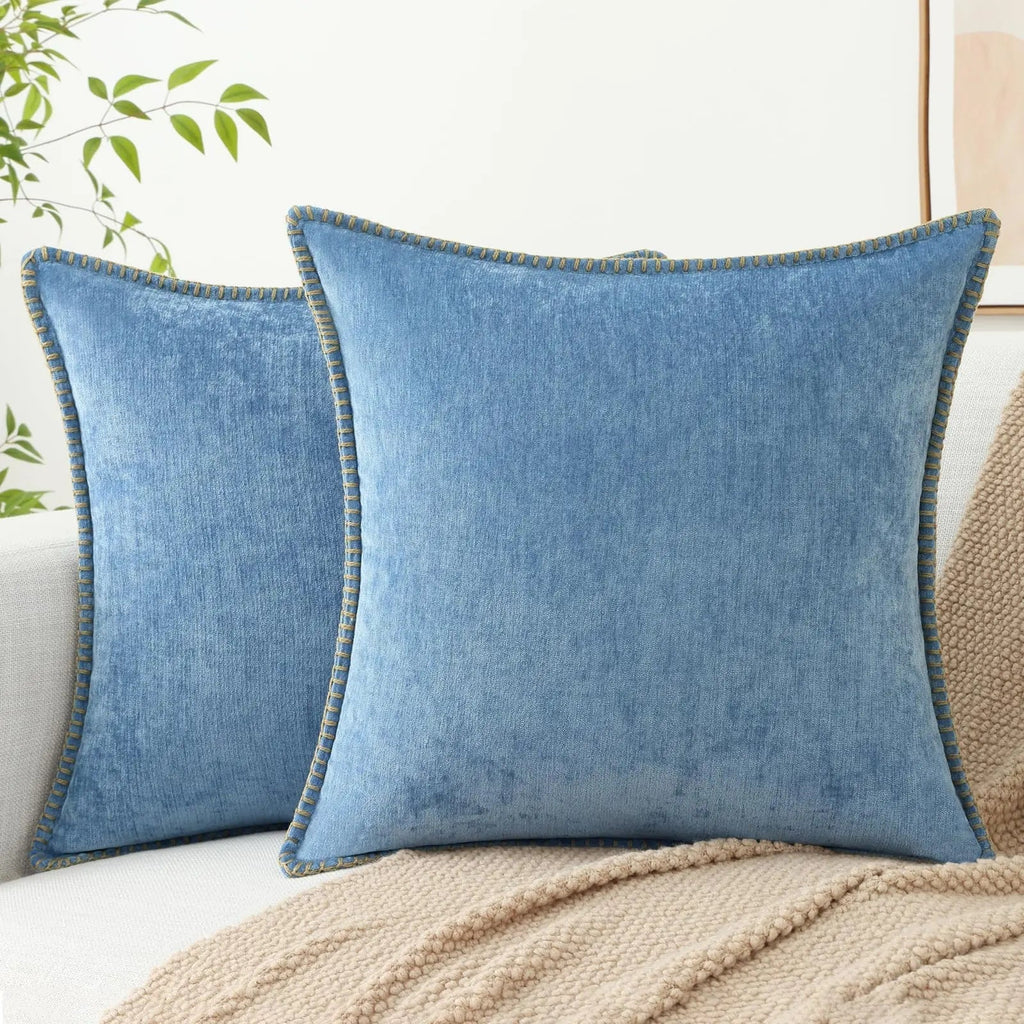 Elara Haus Moderno Coprisedile Quadrato in Chenille Testurizzato Ispirato allo Stile Scandi