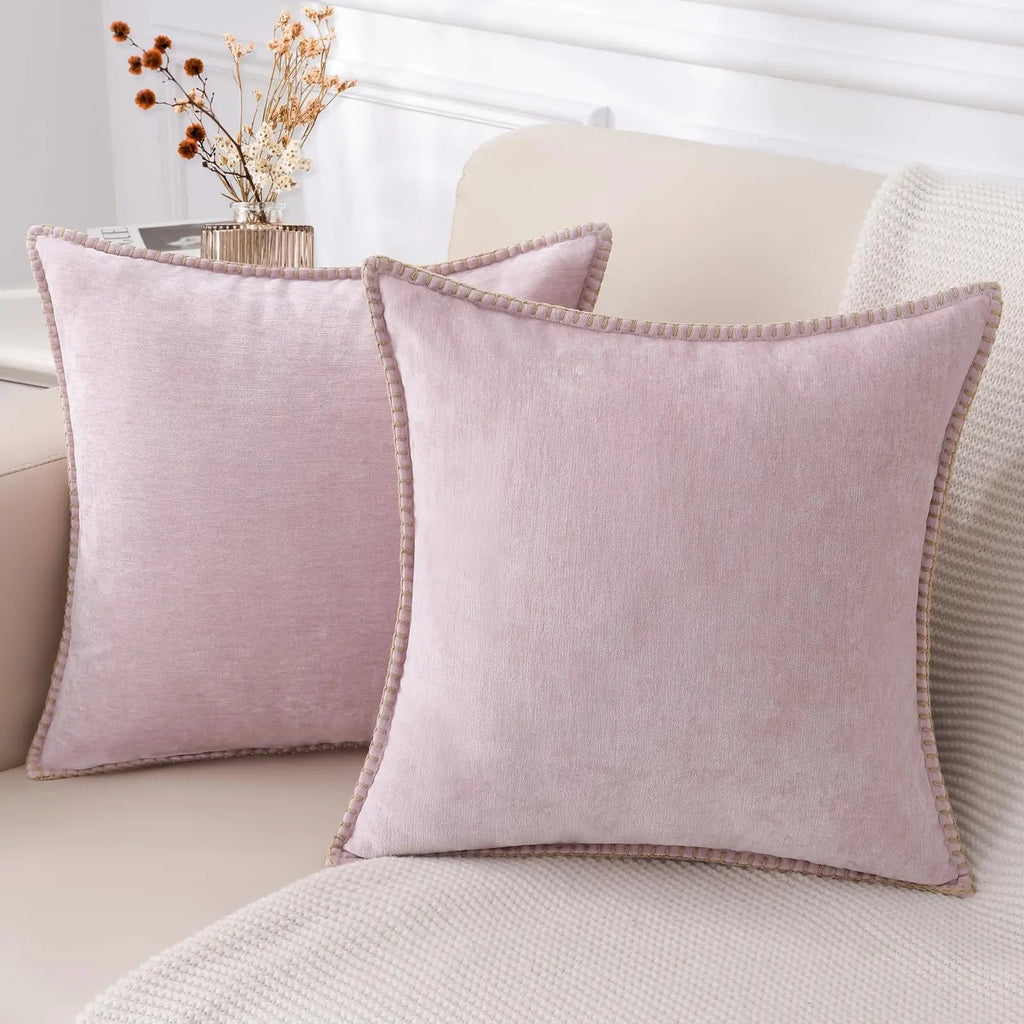 Elara Haus Moderno Coprisedile Quadrato in Chenille Testurizzato Ispirato allo Stile Scandi
