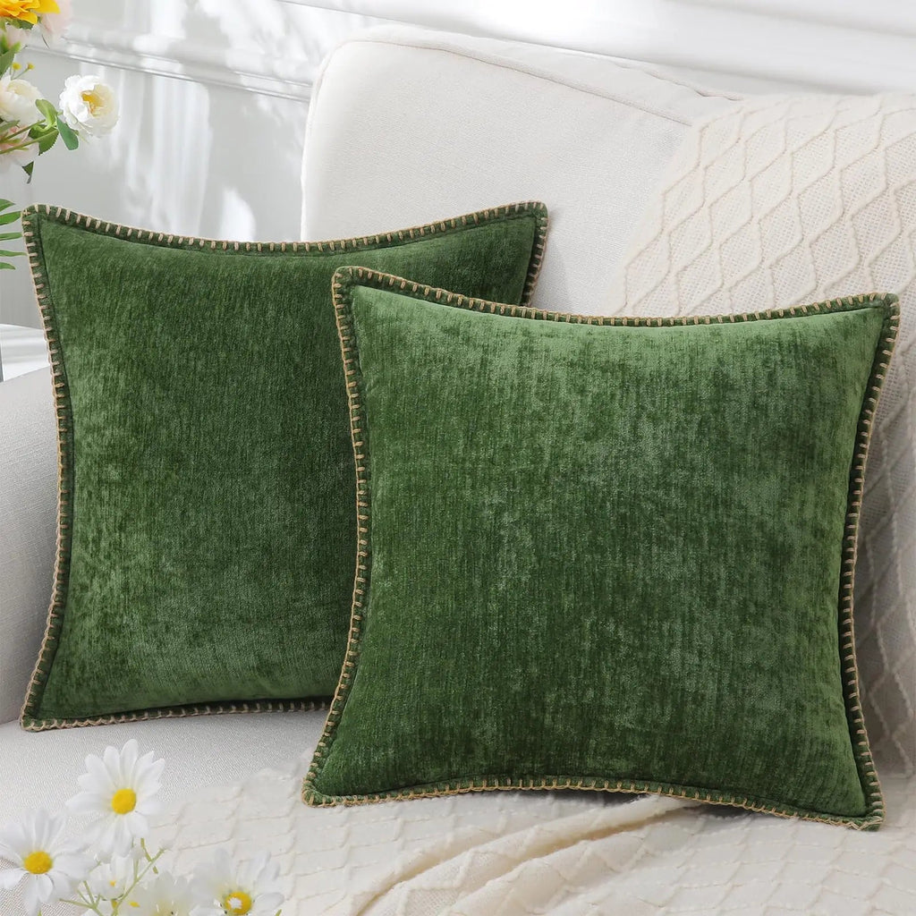 Elara Haus Moderno Coprisedile Quadrato in Chenille Testurizzato Ispirato allo Stile Scandi