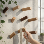 Elara Haus Gancio da Parete Angolare in Legno Moderno