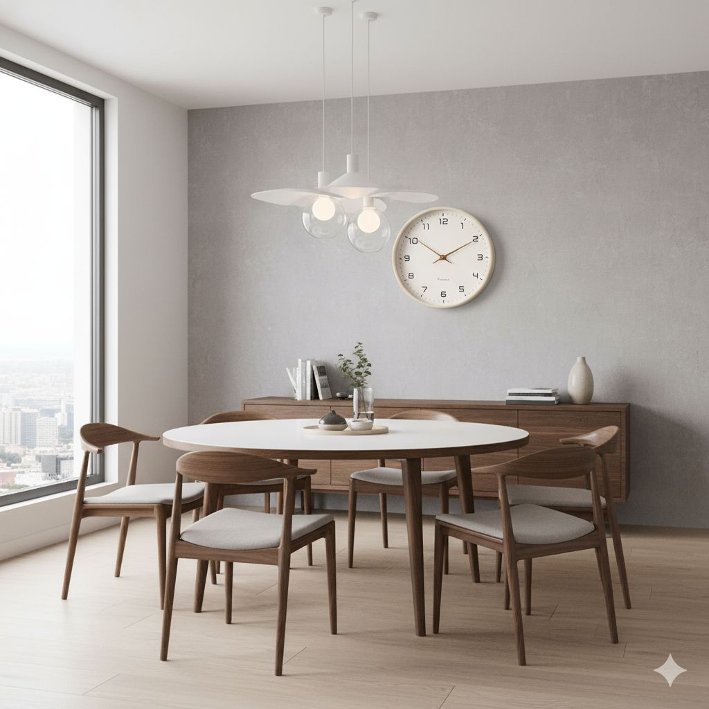 Orologio da Parete Moderno Elara - Design Minimalista Scandinavo in Legno Massello