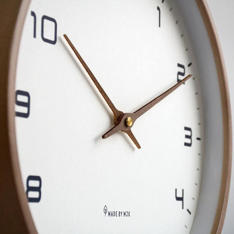 Orologio da Parete Moderno Elara - Design Minimalista Scandinavo in Legno Massello