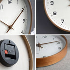 Orologio da Parete Moderno Elara - Design Minimalista Scandinavo in Legno Massello