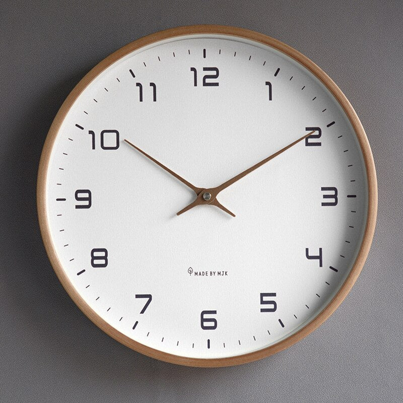 Orologio da Parete Moderno Elara - Design Minimalista Scandinavo in Legno Massello