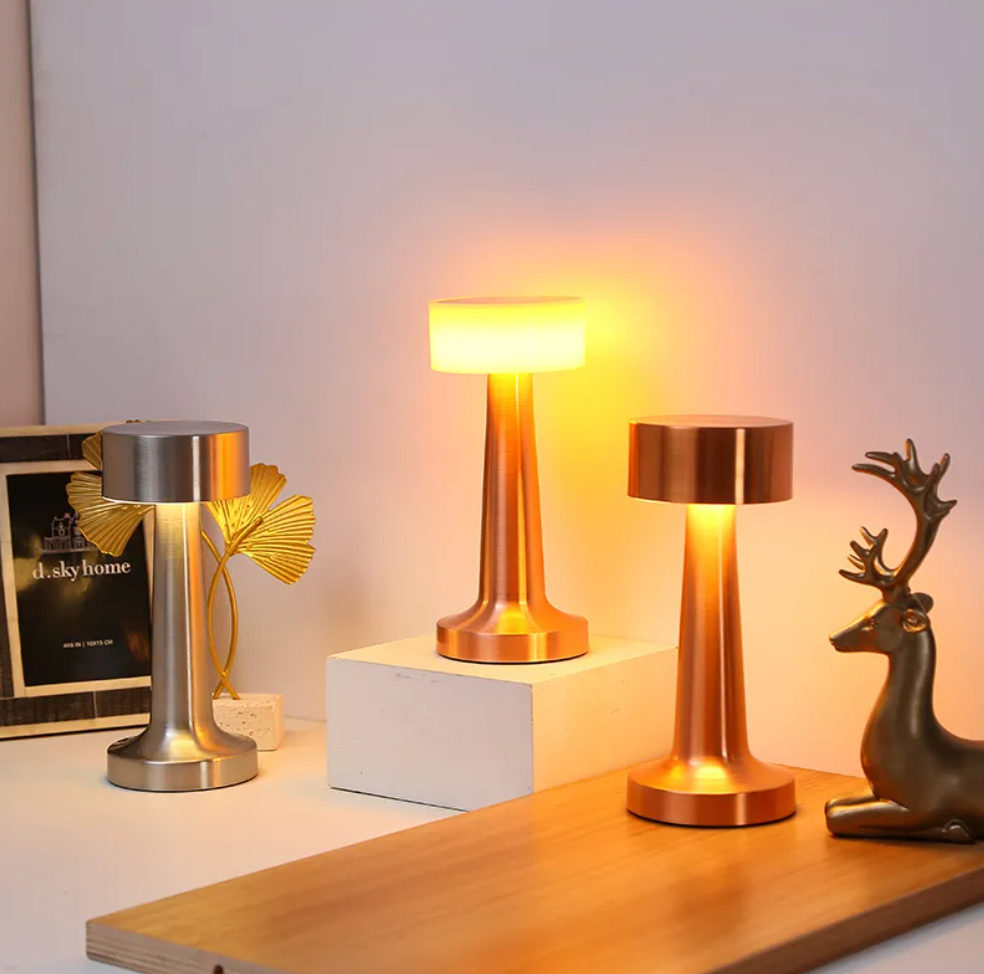 Elara Haus ModernArt Lampada da Tavolo Senza Fili - LED Dimmerabile, Controllo Touch e Ricaricabile