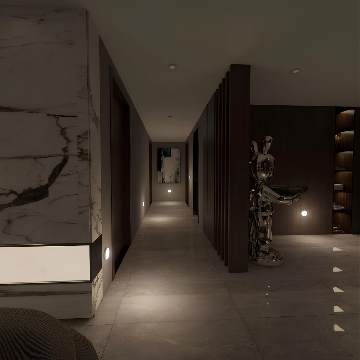 Elara Haus Sensore di Movimento Luce Notturna - Luci Sensoriali Wireless in Plastica Durevole