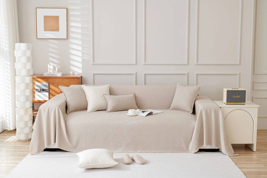Elara Haus Mousoon Throw - Tè Latte