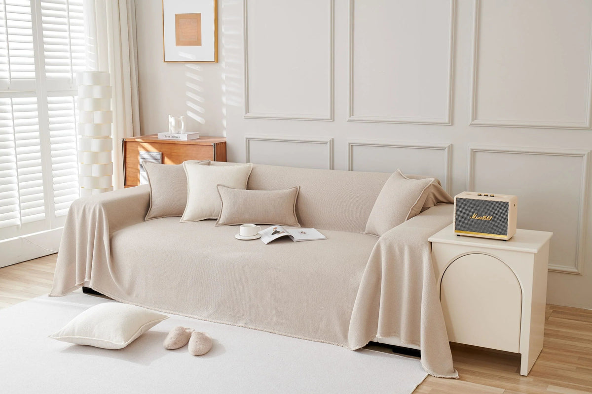 Elara Haus Mousoon Throw - Tè Latte
