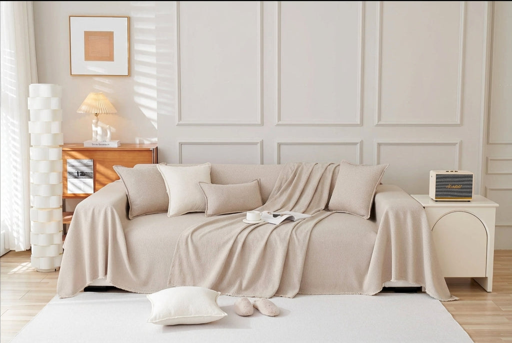 Elara Haus Mousoon Throw - Tè Latte
