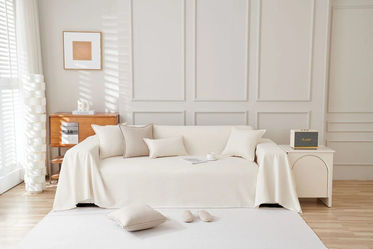 Elara Haus Mousoon Throw - Bianco Sporco