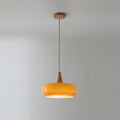Elara Haus Nordic Glass & Wood Pendant - Luce da Pranzo Scandi