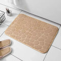 Elara Haus Tappetino da Bagno Antiscivolo in Velluto con Memoria e Texture a Ciottoli