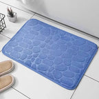 Elara Haus Tappetino da Bagno Antiscivolo in Velluto con Memoria e Texture a Ciottoli