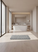 Elara Haus Tappetino da Bagno Antiscivolo in Velluto con Memoria e Texture a Ciottoli