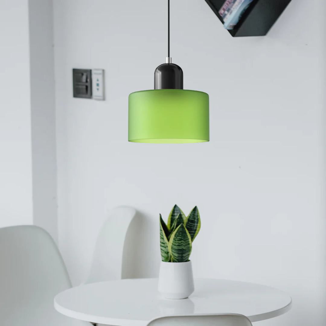Elara Haus Retro Fabric Pendant - Luce da Camera Color Crema