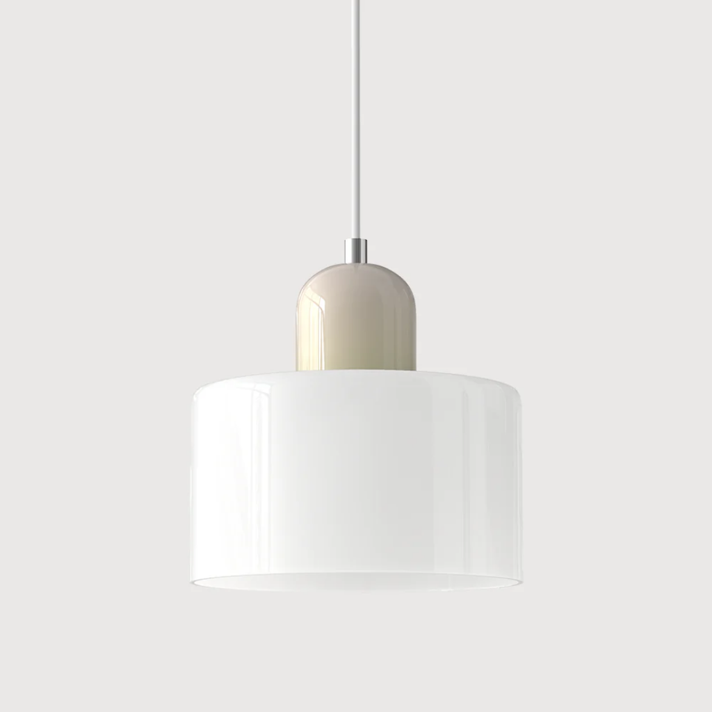 Elara Haus Retro Fabric Pendant - Luce da Camera Color Crema