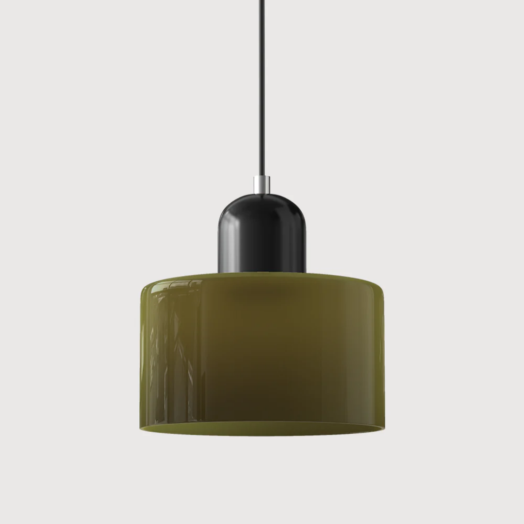 Elara Haus Retro Fabric Pendant - Luce da Camera Color Crema